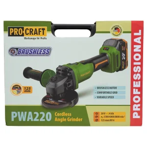 Акумуляторна болгарка Procraft PWA220 (1 акб 4 Аг) UA