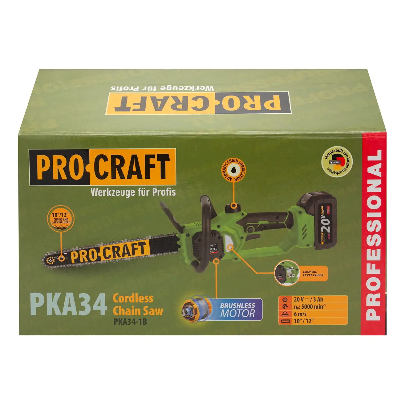 Акумуляторна пила Procraft PKA34 (без акб та зп) (PKA34_bezakb) UA