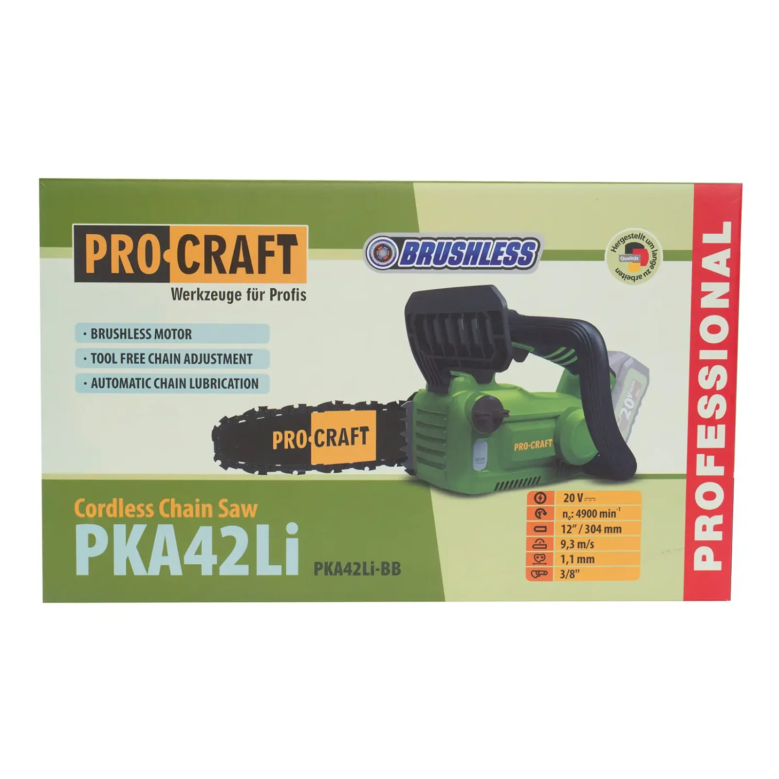 Акумуляторна ланцюгова пила Procraft PKA42Li (без АКБ та ЗП) UA