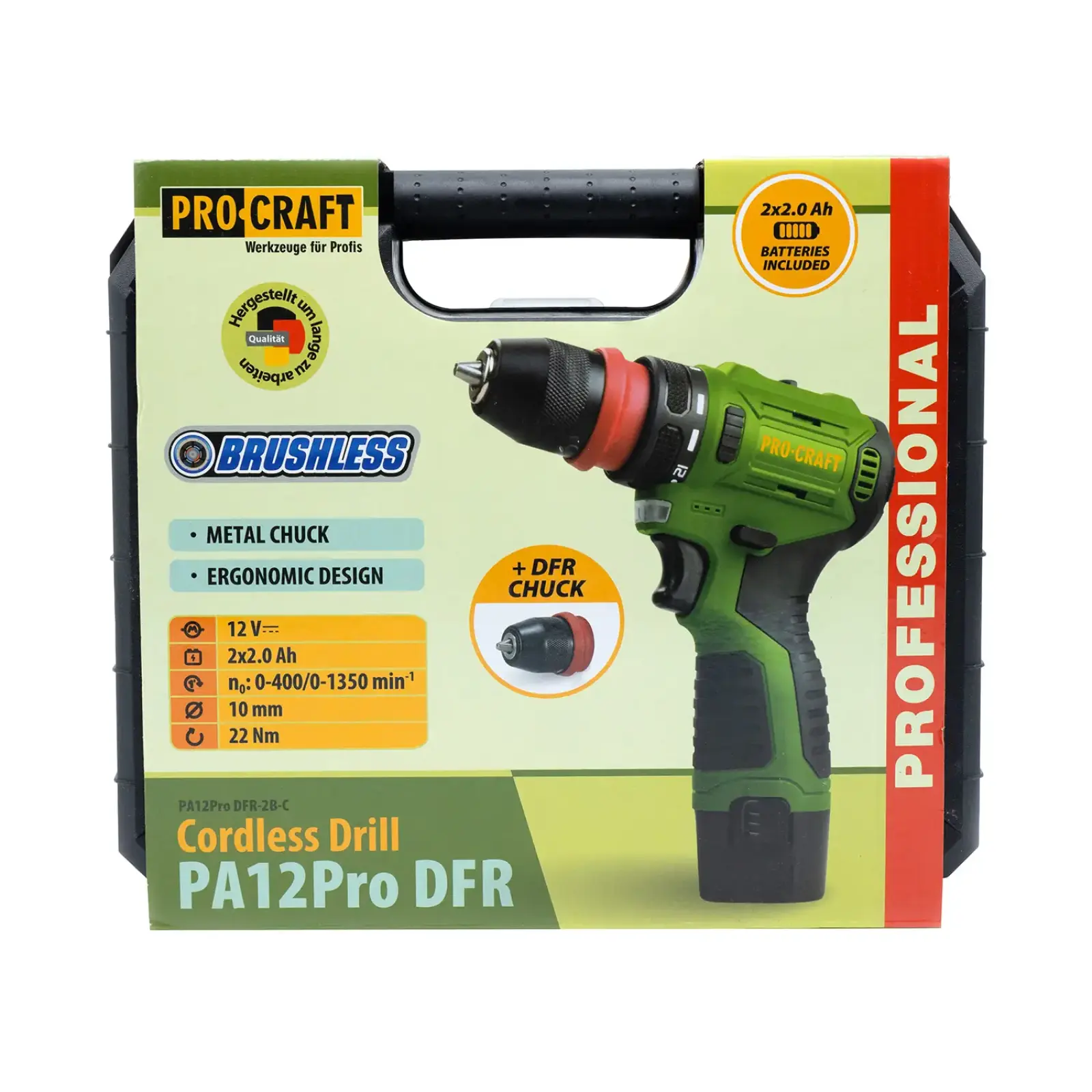 Шуруповерт Procraft PA12Pro DFR (2 акб) (PA12Pro_DFR) UA