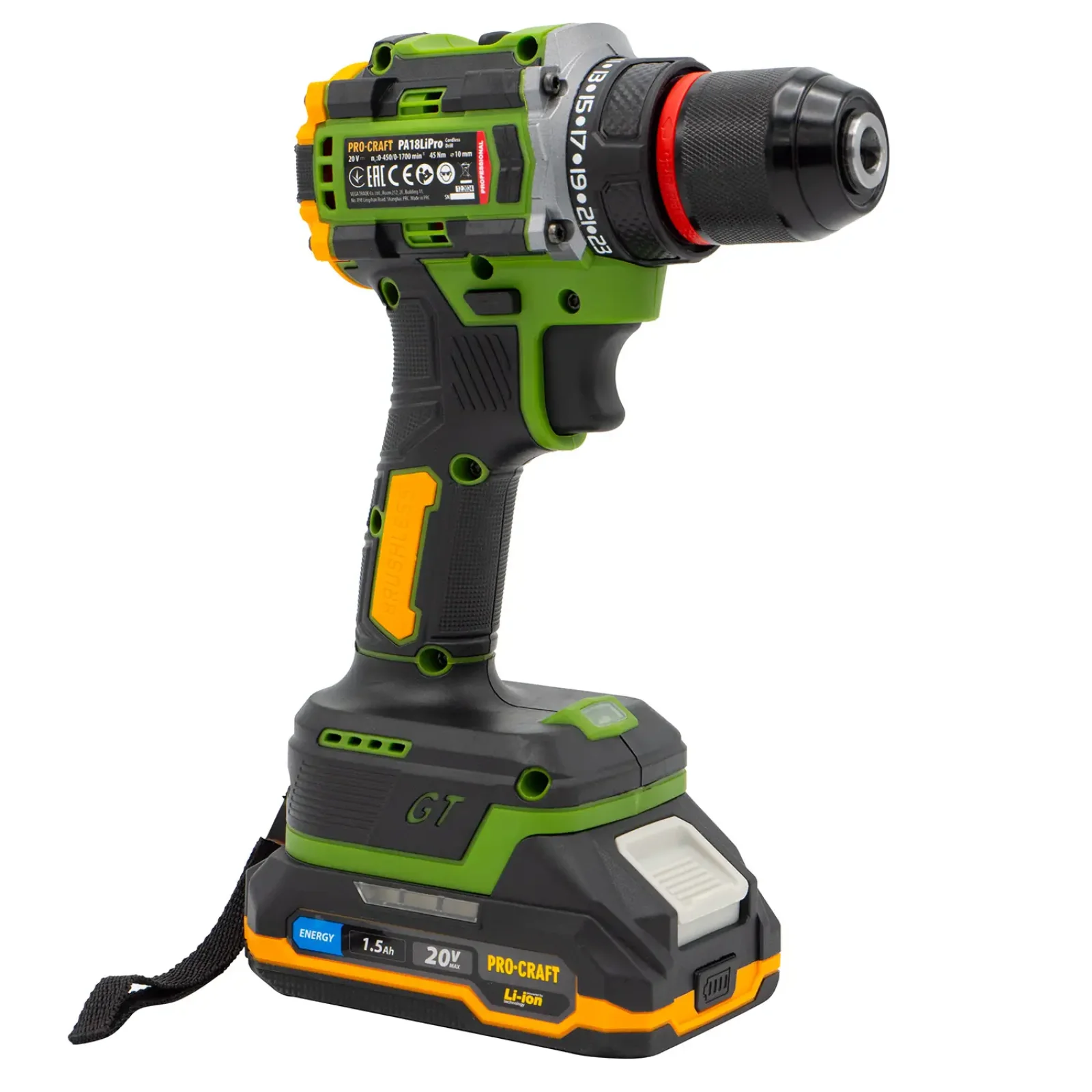 Шуруповерт Procraft PA18LiPro (1 акб) UA