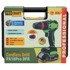 Шуруповерт Procraft PA18Pro DFR (з 1 АКБ 2Аг) (PA18Pro_DFR_1akb2ah) UA