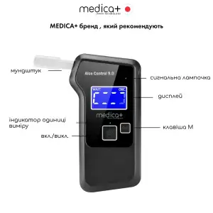 Алкотестер електрохімічний MEDICA+ Alco Control 9.0 PRO UA