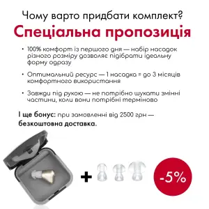 Універсальний слуховий апарат MEDICA+ Sound Control 14 UA