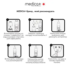 Назальний аспіратор MEDICA+ NOSE CLEANER 6.0 Blue UA