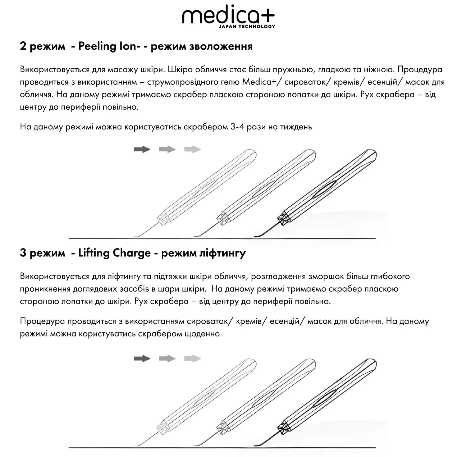 Ультразвуковий скрабер для шкіри обличчя MEDICA+ Vibroskin 8.0 UA