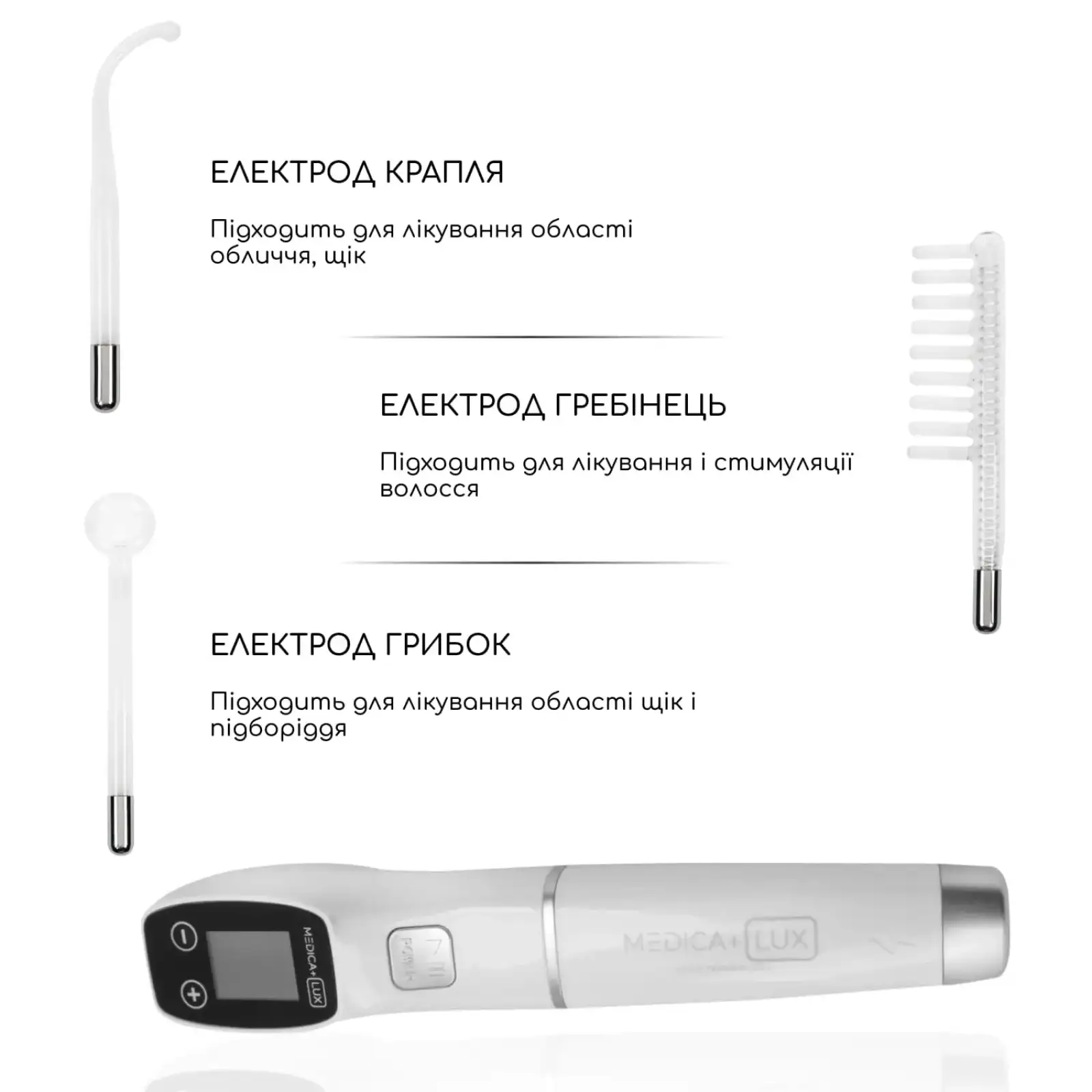 Апарат Дарсонваль MEDICA+ Lux Darsoline 8.0 UA