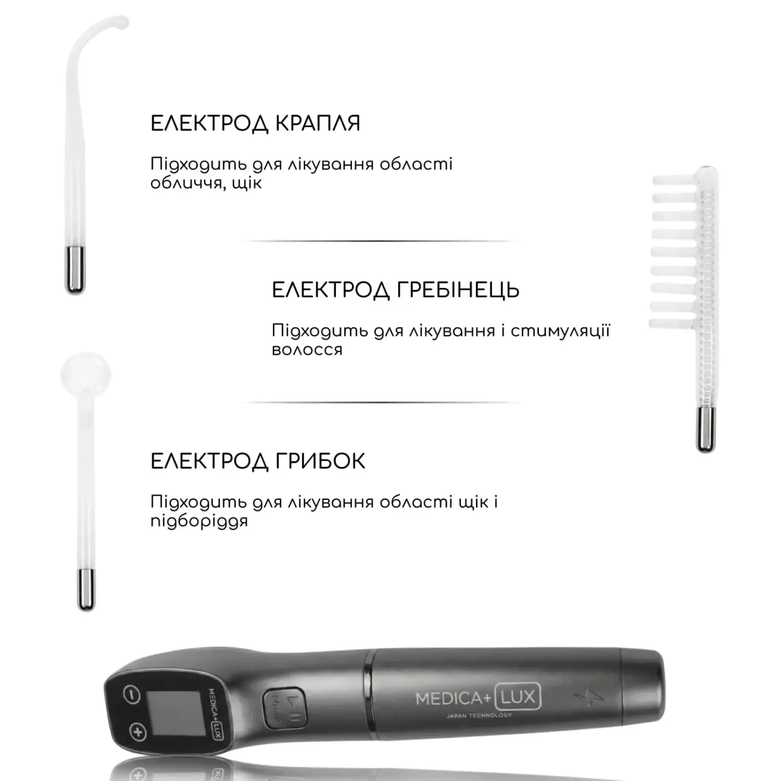 Апарат Дарсонваль MEDICA+ Lux Darsoline 8.0 grey UA