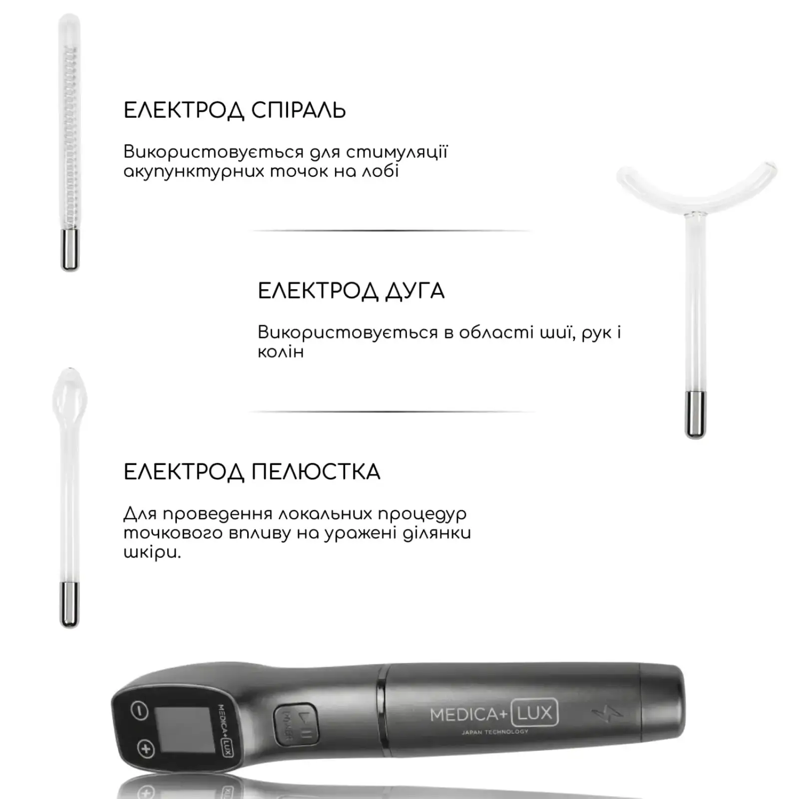 Апарат Дарсонваль MEDICA+ Lux Darsoline 8.0 grey UA