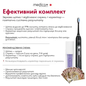 Ультразвуковая зубная щетка MEDICA+ PROBRUSH 9.0 black UA