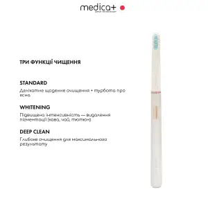 Зубна щітка MEDICA+ Lux 10ХN Aluminum Portable Silver UA