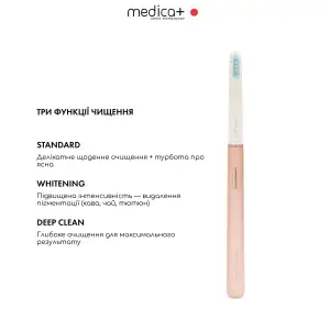 Зубна щітка MEDICA+ Lux 10ХN Aluminum Portable Rose Gold UA