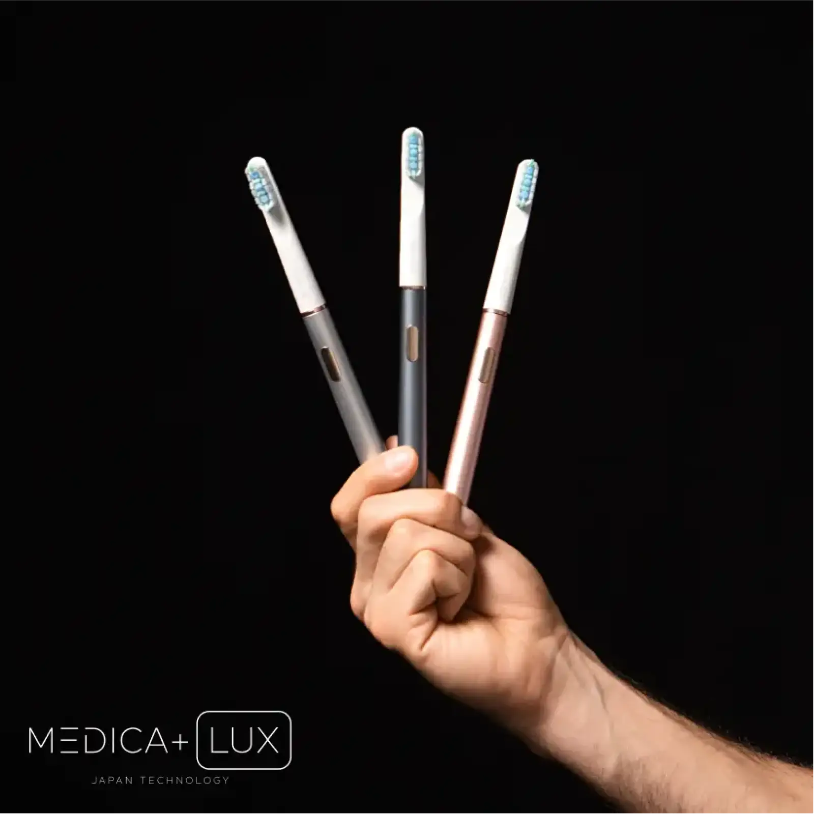 Зубна щітка MEDICA+ Lux 10ХN Aluminum Portable Grey UA