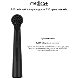 Електрична зубна щітка MEDICA+ ProBrush XO Сarbon Soft Touch (Black) UA