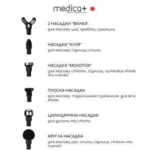 Перкусійний ручний масажер для тіла і м'язів MEDICA+ MassHand Pro 5.0 UA