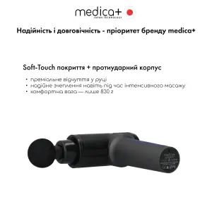 Перкусійний ручний масажер для тіла і м'язів MEDICA+ MassHand Pro 5.0 UA
