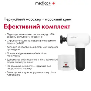 Перкусійний масажер для тіла і м'язів MEDICA+ MassHand Pro 4.0 White UA