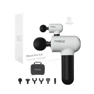 Перкусійний масажер для тіла і м'язів MEDICA+ MassHand Pro 4.0 White UA