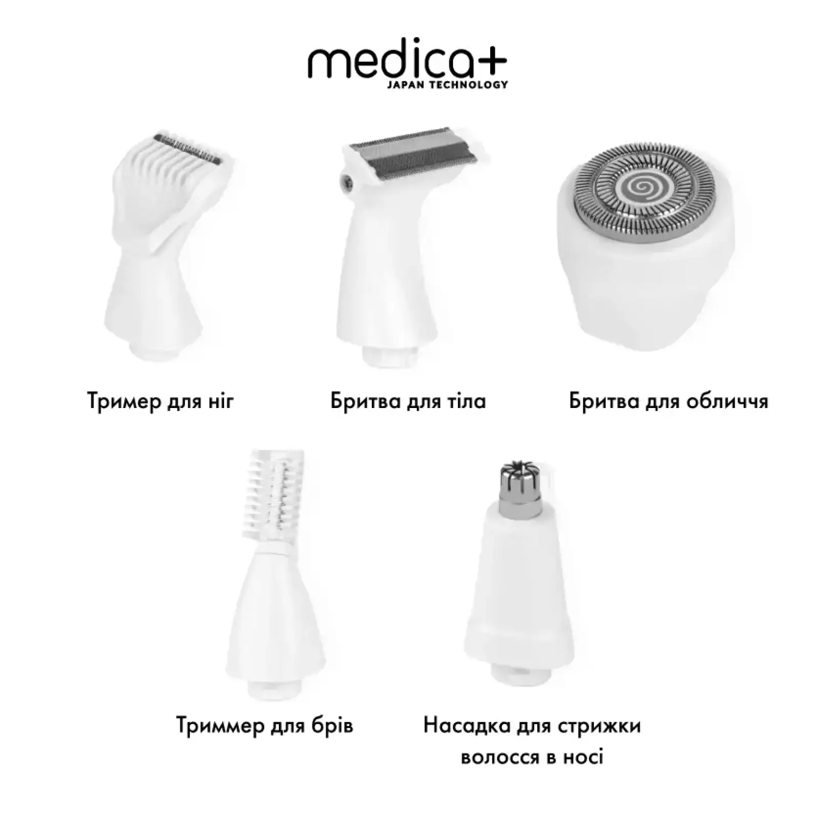 Змінні насадки для тримера MEDICA+ G-Trimmer 5v1 (5шт) UA