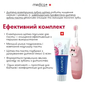 Дитяча зубна щітка MEDICA+ KidsBrush 2.0 Pink UA