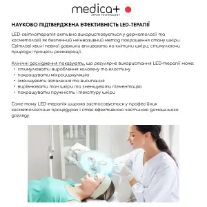 LED-маска для світлотерапії MEDICA+ LEDMask 8X UA