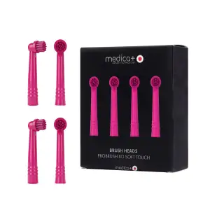 Насадки для електричної зубної щітки MEDICA+ ProBrush XO Fuchsia (4 шт) UA
