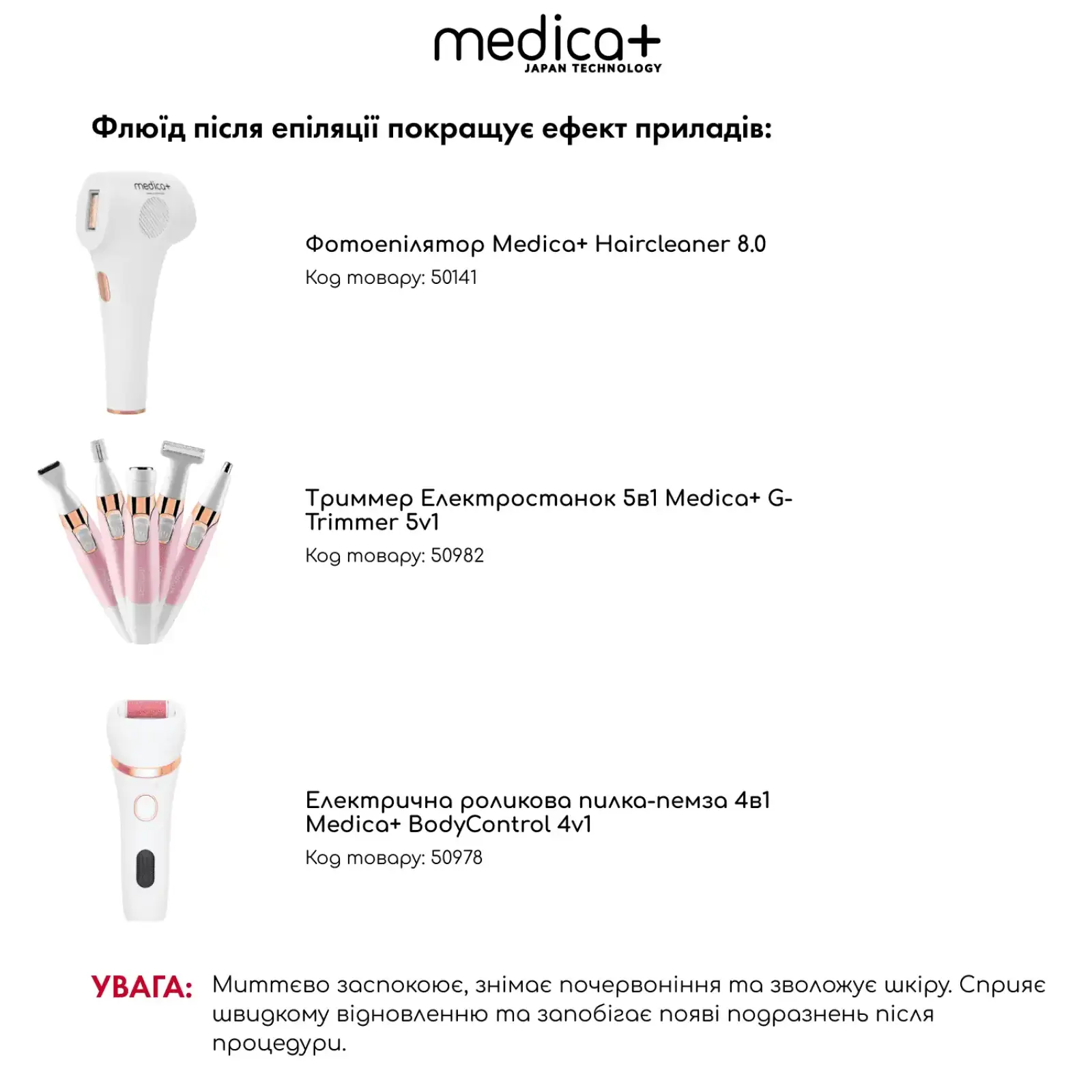 Флюїд після епіляції MEDICA+ Fluid after epilation (100 мл) UA