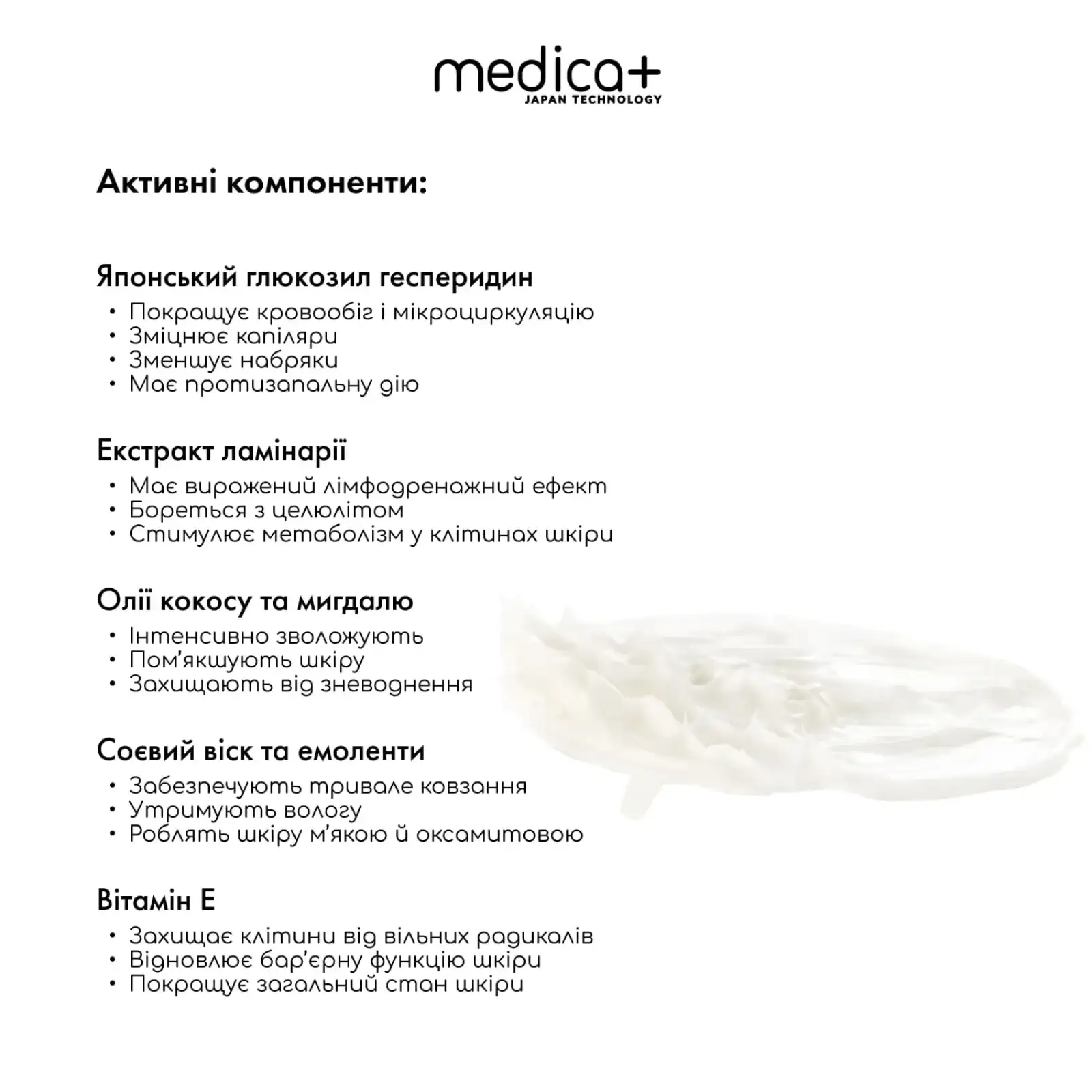 Масажний крем для тіла MEDICA+ Massage cream UA