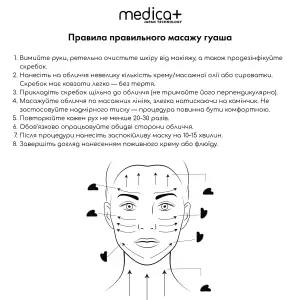 Сталевий скребок гуаша для моделювання овалу обличчя MEDICA+ Steel GuaSha UA
