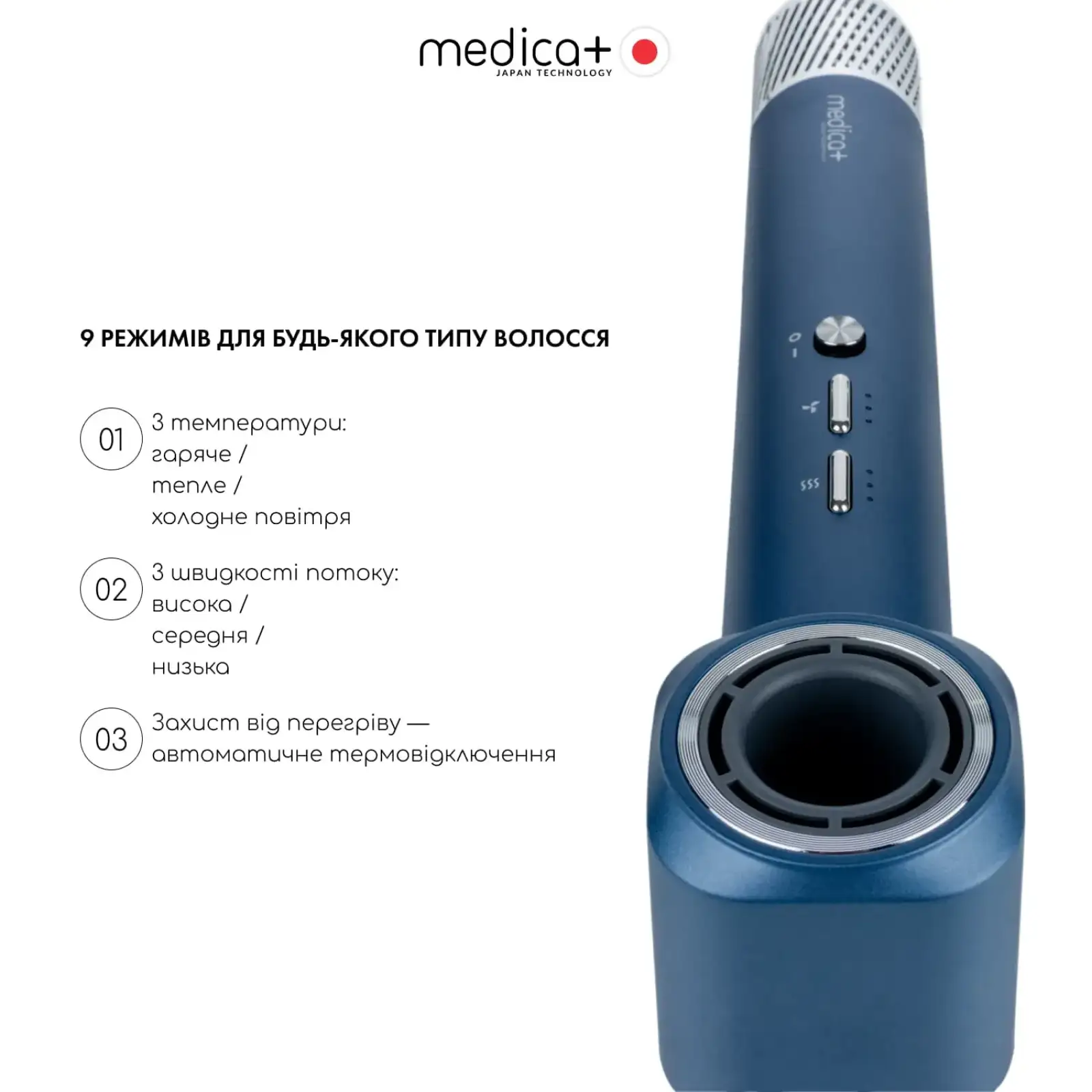 Фен-стайлер для волосся MEDICA+ AIR-ZEN 7.0 UA