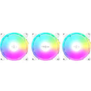 Набір ARGB вентиляторів F3 T120 ARGB WH 3IN1 PC COOLER для корпусу F3 T120 ARGB білий 120x120x25мм PcCOOLER UA