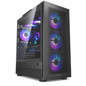 Корпус PcCOOLER CPS ME200 MESH чорний EATX/ATX/Micro ATX/Mini-ITX без БП (LxWxH)432x225x495мм/ (ME200 MESH BK) UA