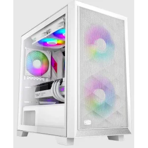 Корпус PcCOOLER CPS C3D310 WH ARGB, білий Micro ATX/Mini-ITX без БЖ (LxWxH)406x220x410мм/ UA