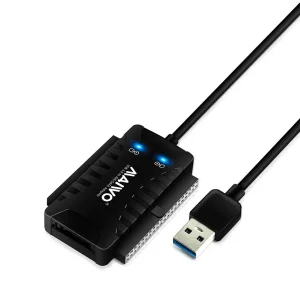 Адаптер Maiwo для під. 2.5''/3.5'' IDE/SATA HDD/SSD, 5.25'' CD-ROM до портів USB 3.0, БЖ 12В/2А, чор (K132U3IS) UA