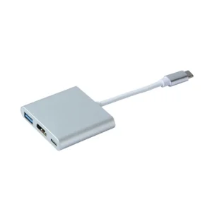 Адаптер Dynamode USB3.1 Type-C to 1хHDMI, 1хUSB 3.0, 1хUSB Type-C Female, розд.здат. до 4K 3840x2160 (Multiport USB 3.1 Type-C to HDMI) UA