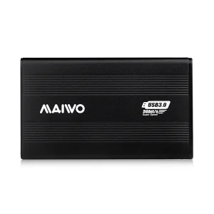 Кишеня Maiwo зовнішня для HDD 2,5" SATA через USB3.0 на гвинтах алюміній чорна (K2501A-U3S black) UA