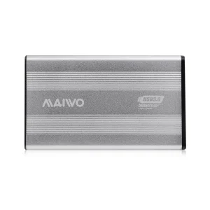 Кишеня Maiwo зовнішня для HDD 2,5" SATA через USB3.0 на гвинтах алюміній срібляста (K2501A-U3S silver) UA