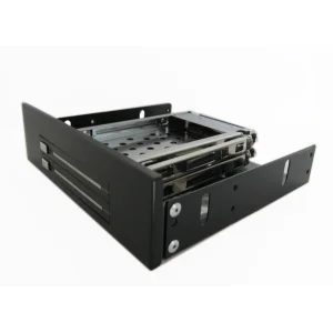 Кишеня Maiwo внутр.5,25" для 2*HDD 2,5" SATA через SATA безгвинтіве кріплення нерж. сталь чорна (M005) UA