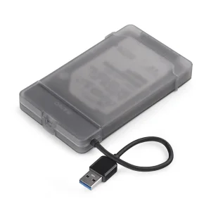 Адаптер підключення HDD 2,5" SATA/SSD до порту USB3.0 +контейнер Maiwo захисний для HDD 2,5", чорний (K104-U3S black) UA