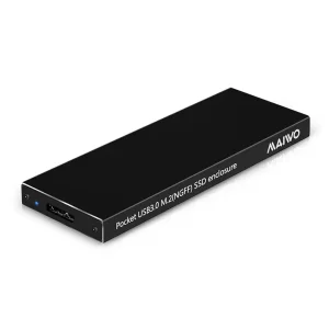 Кишеня Maiwo зовнішня для M.2 SSD (NGFF) SATA через USB3.0 на гвинтах алюміній матова чорна (K16N black) UA