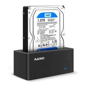 Док-станція Maiwo для HDD 2,5"/3,5" SATA через USB3.0 безгвинтіве кріплення пластик чорна (K308P) UA