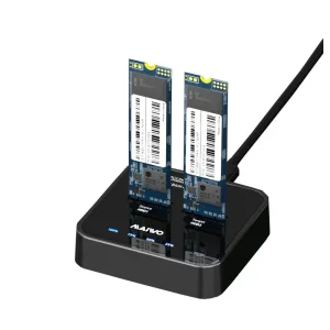 Док-станція Maiwo клонір. для 2*NVMe M.2 SSD Key M/B+M через USB 3.1 Gen2 Type-C безгвинтова пластик (K3016P) UA