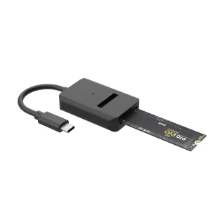 Адаптер Maiwo для M.2 NVMe/SATA SSD combo ч-з USB3.2 Gen2 Type-C до 10 Гбіт/с, безгвінт, пласт.чорн. (K1696P2) UA