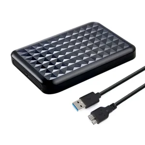 Кишеня Dynamode зовн.для 2.5" SATA/SSD HDD - USB 3.0, безгвинт. засувне кріплення, пластикова чорна (DM-CAD-25318) UA