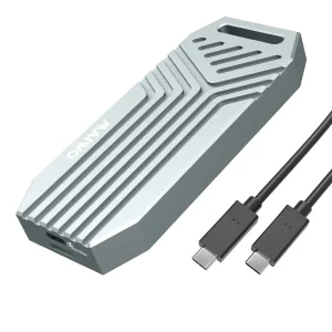 Кишеня Maiwo зовнішня для M.2 SSD NVMe 2280 ч-з USB4.0 Type-C 40Gbps, безгвінт, алюм. матова сіра (K1695) UA