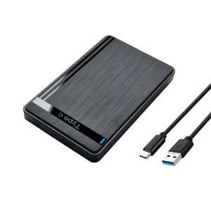 Кишеня Dynamode зовн.для 2.5" SATA/SSD HDD - USB 3.1 Type-C, безгвинт. засувне кріпл, пластик чорна (DM-CAD-25317C) UA