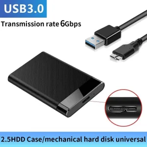 Кишеня Dynamode зовн. для 2.5" SATA/SSD HDD - USB 3.0, безгвинт. засувне кріплення, пластикова чорна (DM-CAD-25320) UA