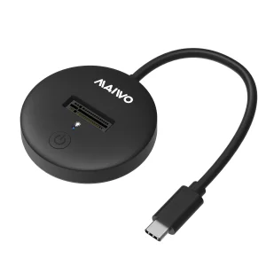 Док-станція Maiwo для M.2 NVMe/SATA SSD ч-з USB3.2 Gen2 Type-C до 10 Гбіт/с, безгвінт, пласт.чорн. (K1698P2) UA