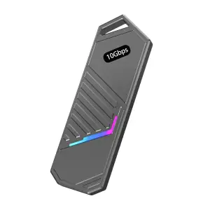 Кишеня Dynamode зовн. для M.2 SSD NVMe ч-з USB3.2 GEN2 Type-C алюміній темно-сіра (DM-CAD-SSD14-N) UA