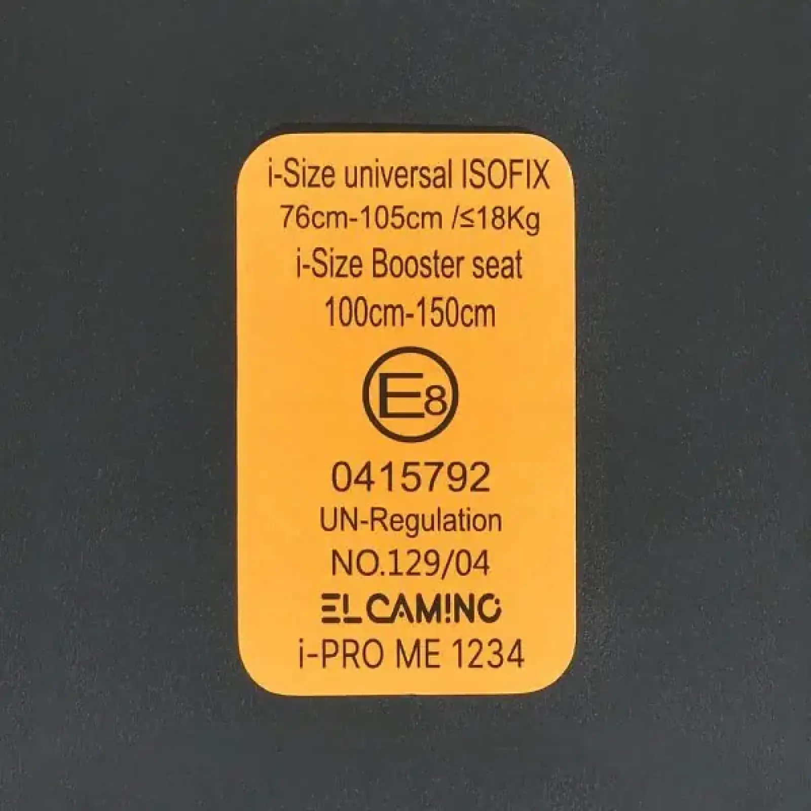Автокресло El Camino i-PRO ME 1234 Gray
